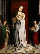 Gerard David Madonna and Child with Two Music Making Angels Germany oil painting artist